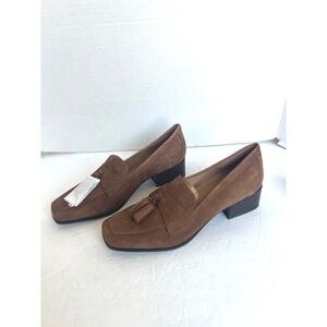 NWOT Easy Spirit Drew Brown Suede eFlex Tassels Slip On Loafer Driving Shoe 10M